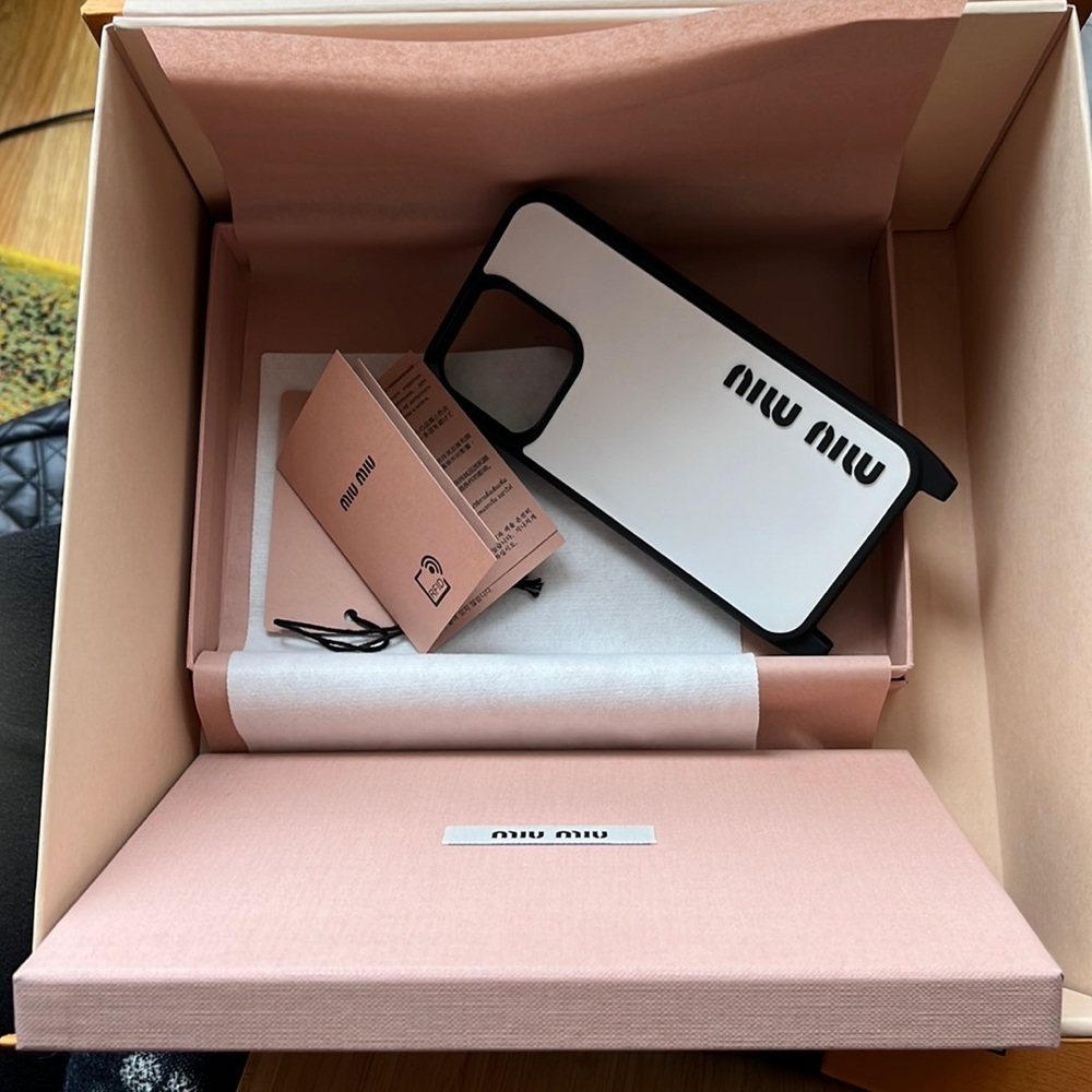 Miu Miu phone case iPhone 13 white phone case